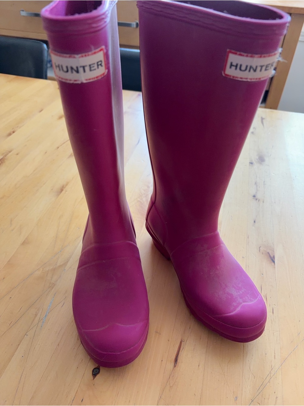 Hunter Knee-High Rain Boots in Fuchsia